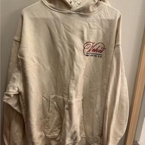 Darc Sport Cream Hoodie with Red Logo